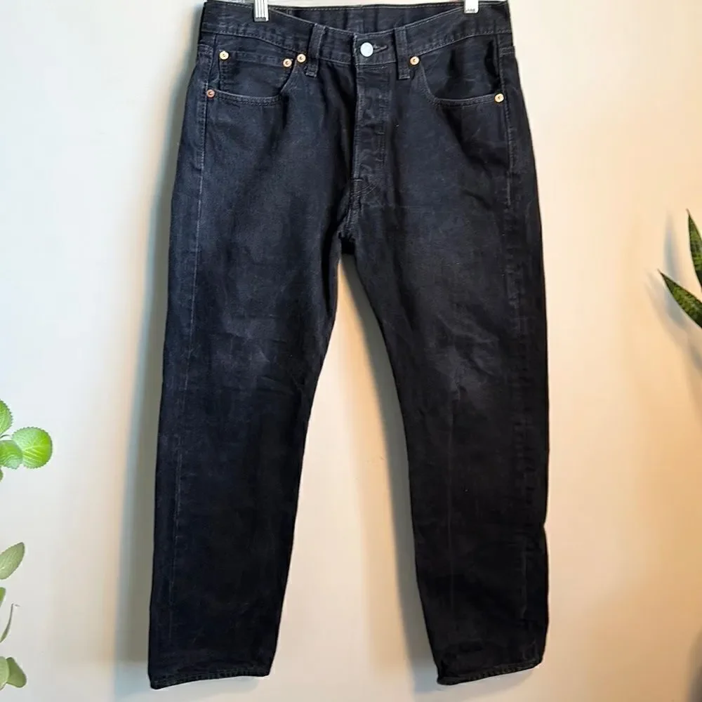 Levi’s 501 Black Straight Leg Jeans 32/30